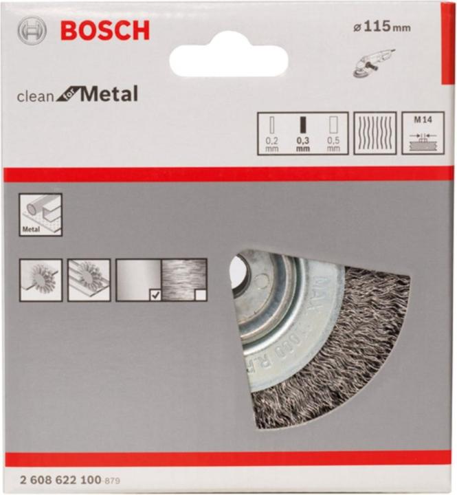 Produktbild Bosch Professional Zubehör PRO Metal clean Scheibenbürste, 115 x 0,3 mm, Gewinde