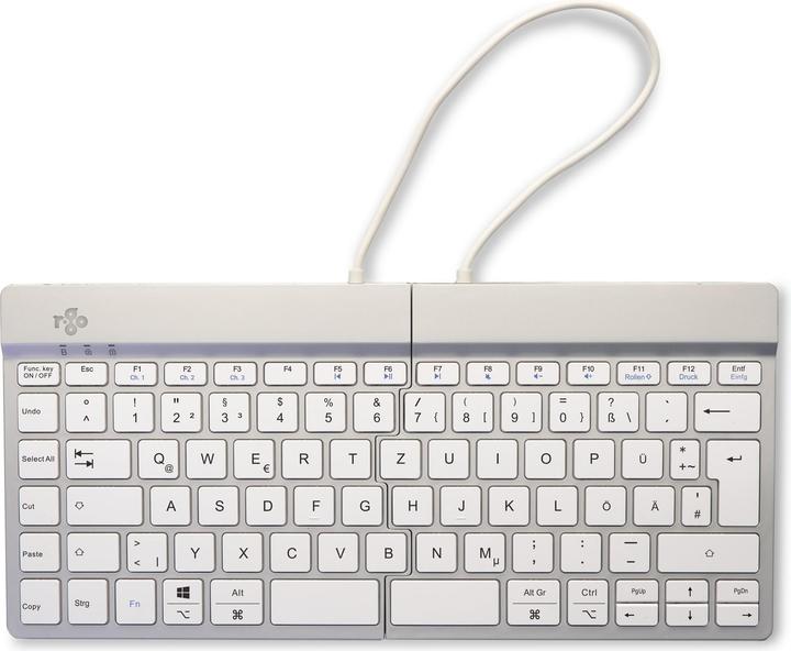Productafbeelding R-Go Tools R-Go Toetsenbord Split Break DE Layout Bluetooth Wit (DE, Draadloze)
