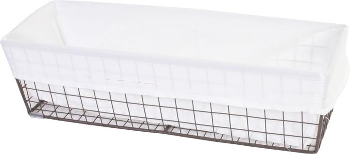 Swisshandel24 Set of 4 Shelf Basket Tanta, Bathroom Basket Cupboard Basket Storage Tidy Helper, metal with fabric (48 cm, 4x)