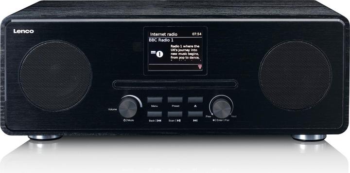 Image du produit Lenco DIR-261BK (DAB+ DAB, FM, Webradio, WiFi, Bluetooth)