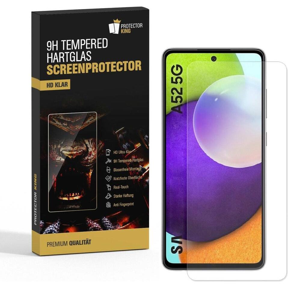 Thumbnail - Protectorking 1x echtes Tempered 9H Panzerhartglas 3D KLAR (1 Stück, Samsung Galaxy A52), Smartphone Schutzfolie