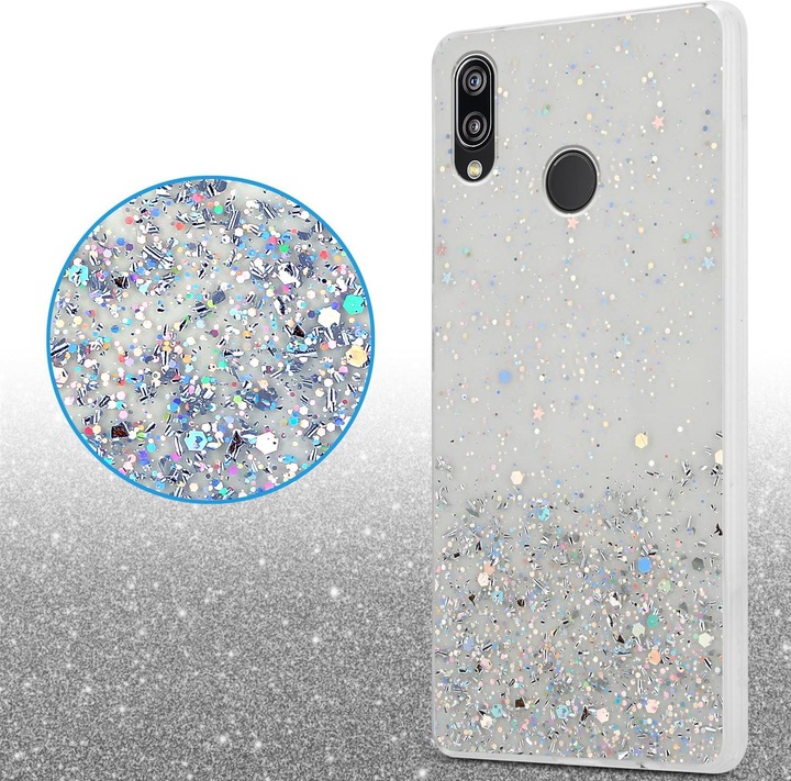 Actual product image Cadorabo TPU cover sparkling glitter (Huawei Nova 3E)