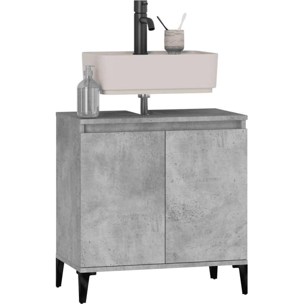 Thumbnail - VidaXL, Waschbeckenunterschrank, Babbie (58 x 33 x 60 cm)