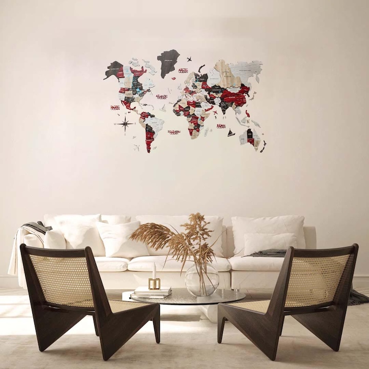 Actual product image Enjoy The Wood 3D world map (90 x 150 cm)