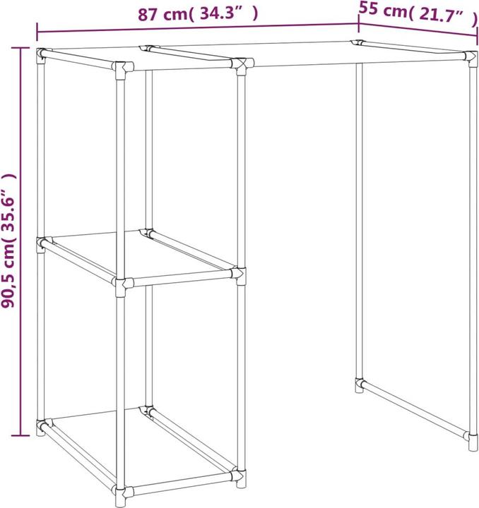 Produktbild vidaXL Barclay (55 x 90.50 x 90.50 cm)