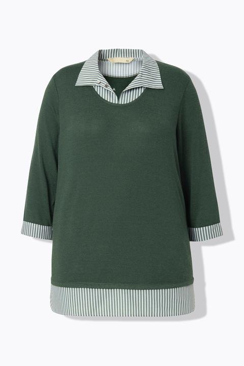 Produktbild Miamoda 2-in-1-Pullover, Lagen-Look, 3/4-Ärmel (50, 52)