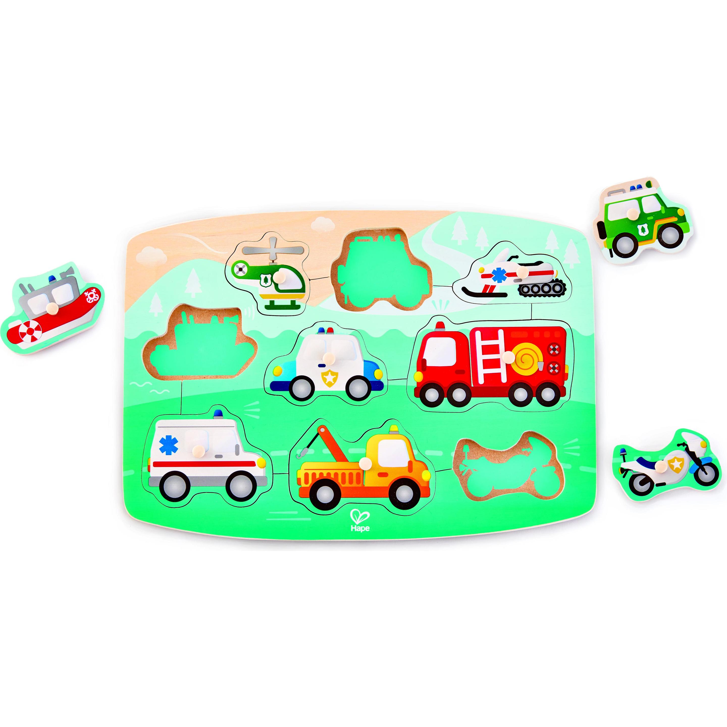 Hape Puzzle Einsatzfahrzeuge (10 Teile)