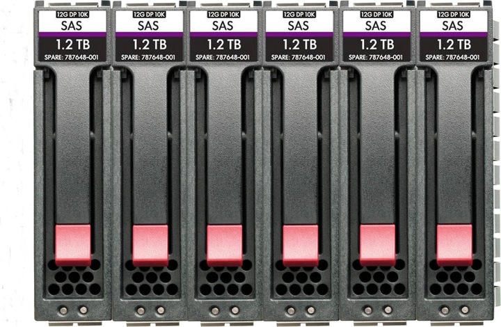 HPE E MSA HDD SAS Enterprise, 10K, SFF, 2.5 inch, M2, 3yr Wty, 6-pack Bundle (1.20 To, 2.5")