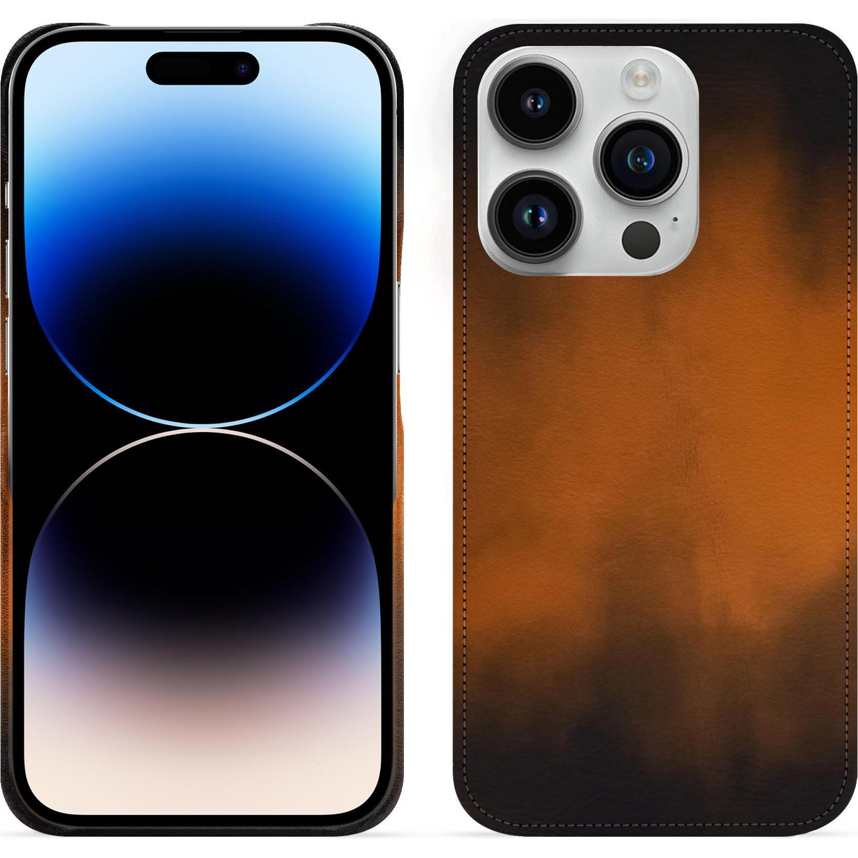 Noreve Lederschutzhülle (Apple iPhone 15 Pro), Smartphone Hülle, Braun