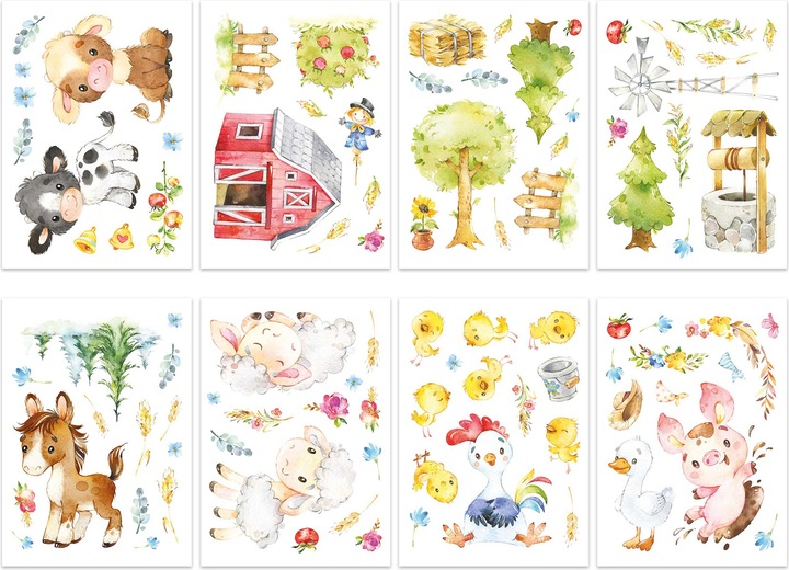 Image du produit Papierdrachen Stickers muraux - ferme (22 x 30 cm)