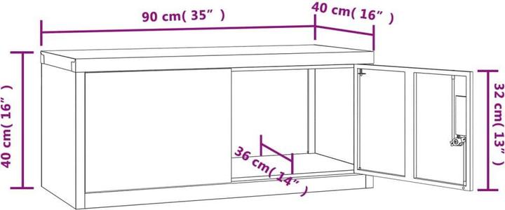 Produktbild vidaXL Aktenschrank (90 x 40 x 40 cm)