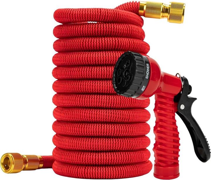 Actual product image Avizar Gartenschlauch 7,5 m dehnbar bis 37 m mit Brause (7.50 m)