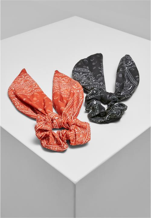 Produktbild Urban Classics Bandana Print Scrunchies With XXL Bow 2-Pack