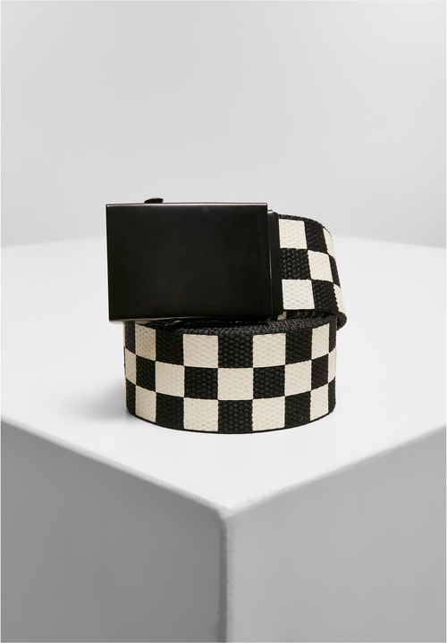 Actual product image Urban Classics Check And Solid Canvas Belt 2-Pack (L)