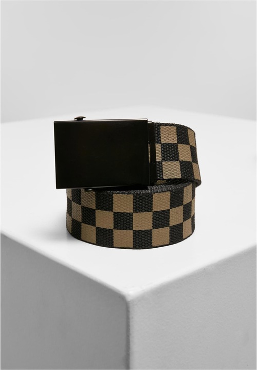 Actual product image Urban Classics Check And Solid Canvas Belt 2-Pack (S, M)
