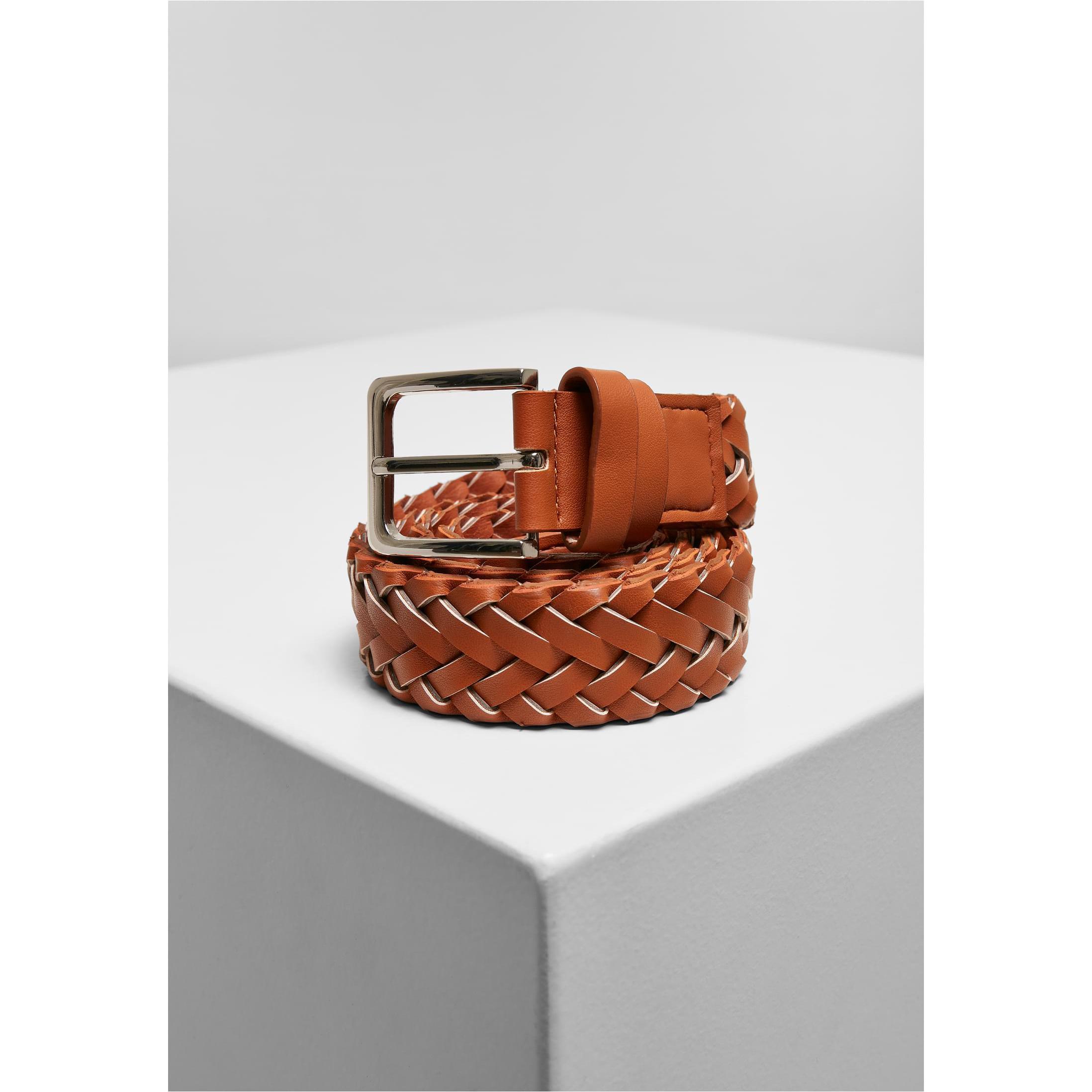 Urban Classics, Herren, Gürtel, Braided Synthetic Leather Belt, Braun, (L)