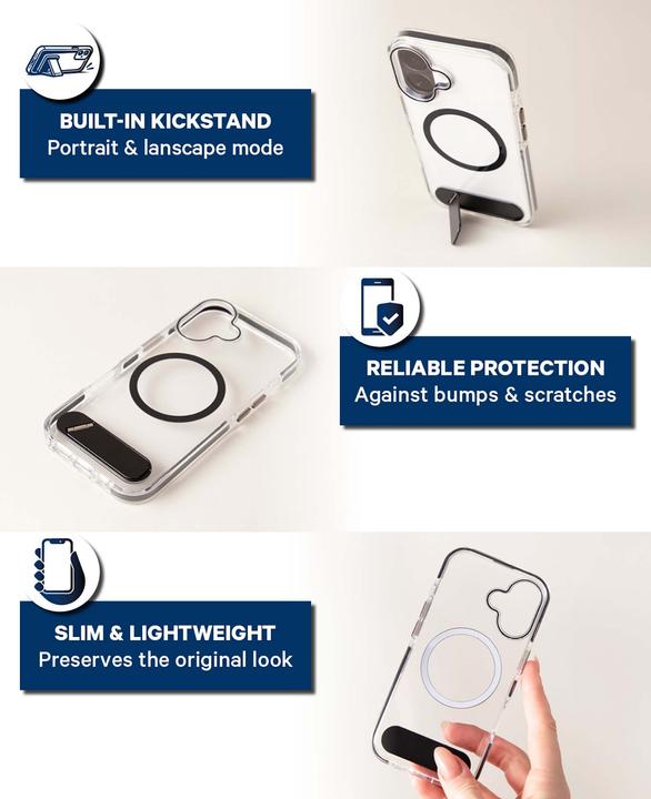 Actual product image Deltalabs Iphone 17 Cover Durchsichtig/Schwarz (Apple iPhone 17)