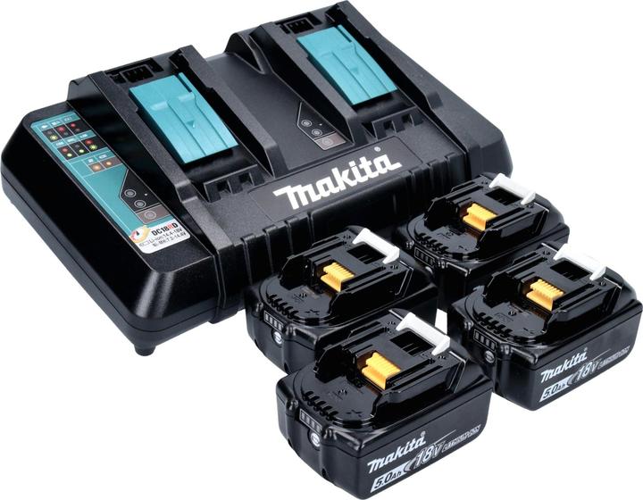 Actual product image Makita DHW 080 PT4K Akku Hochdruckreiniger 36 V ( 2x 18 V ) 80 bar 380 l/h Brushless + 4x Akku 5,0 (Rechargeable battery operated)