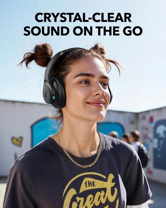 Actual product image Anker Soundcore Q11i headphones dark grey