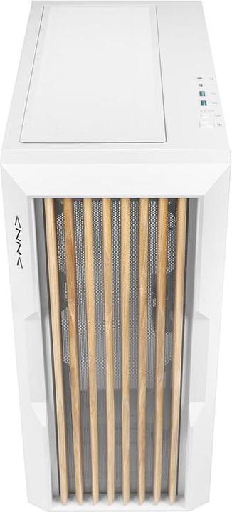 Produktbild Azza Guardian 520WW GAMING Miditower Weiss RGB Holzgitter retail (ITX, mATX, ATX)
