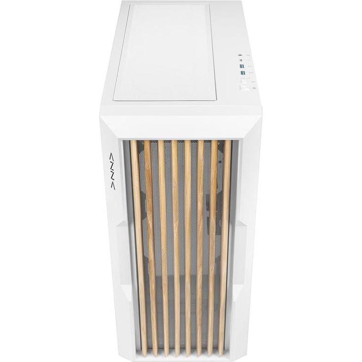 Thumbnail - Azza Guardian 520WW GAMING Miditower Weiss RGB Holzgitter retail (ITX, mATX, ATX), PC Gehäuse, Weiss