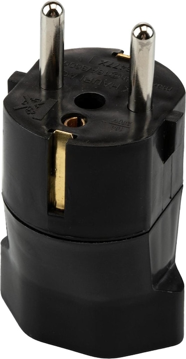 Max Hauri Adaptateur Schuko mâle vers T21 femelle noir