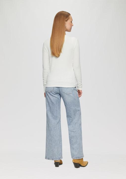 Immagine prodotto S.Oliver T-Shirt Slim Fit Langarmshirt mit Ajourmuster (XXL)