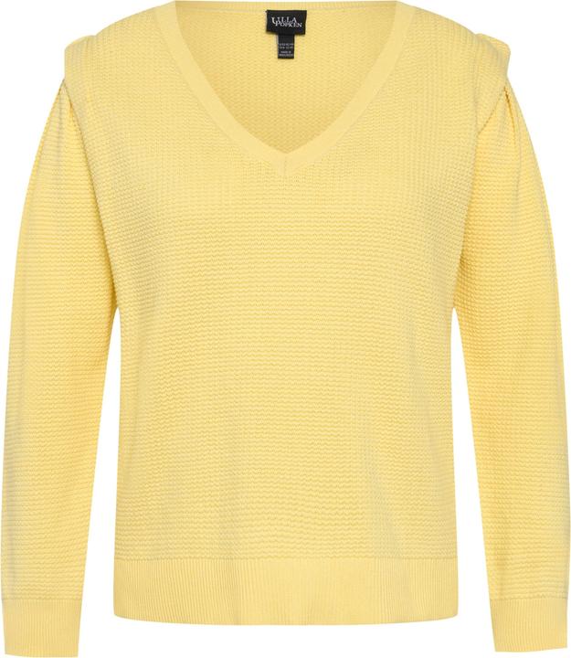 Immagine prodotto Ulla Popken Maglione in maglia lavorata con scollo a V e maniche lunghe (46, 48)
