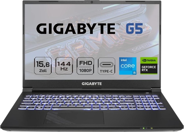 Produktbild Gigabyte G5 (15.60", Intel Core i5-12500H, 16 GB, 512 GB, DE)