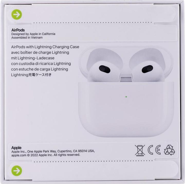 Actual product image Apple AirPods (3rd Gen.) Lightning Case (No noise cancellation, 6 h, Wireless)