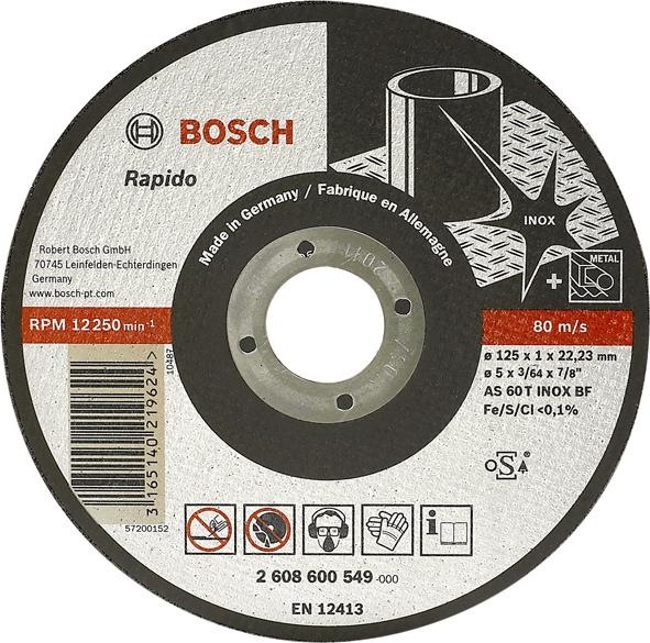 Immagine prodotto Bosch Professional Zubehör Disco da taglio PRO per acciaio inox e metallo, 125 x 1 x 22,23 mm