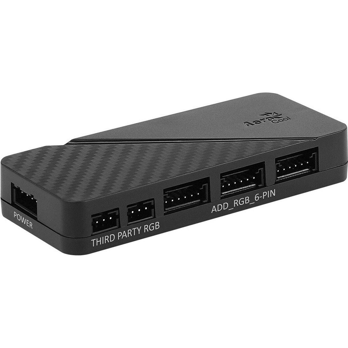 AeroCool H66F Nero (4 porte), Docking station + Hub USB, Nero