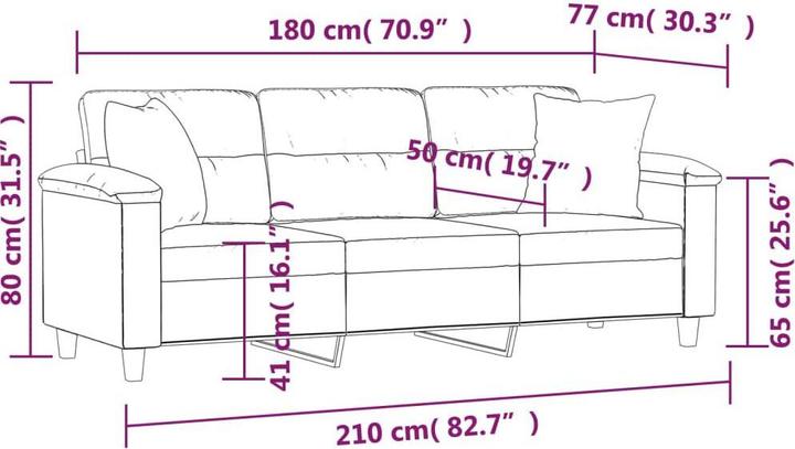 Produktbild vidaXL 3-Sitzer-Sofa (3-Sitzer)