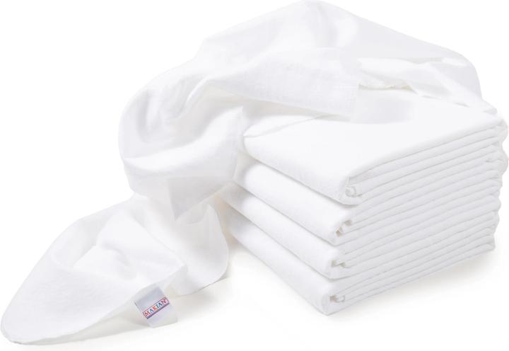 Produktbild Makian Moltontücher Moltontuch 5er Pack 80 x 80 - Weiss (80 cm, 80 cm)