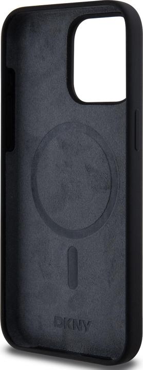 Actual product image DKNY DKHMP15XSNYACH iPhone 15 Pro Max 6.7" czarny/black hardcase Liquid Silicone White Printed Logo (Apple iPhone 15 Pro Max)