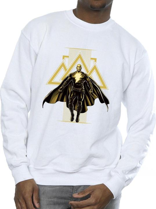 Produktbild Schwarzes Adam Rising Sweatshirt aus Baumwolle mit goldenen Symbolen (M)