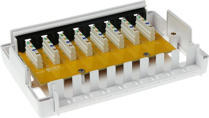 Produktbild ACT Surface mounted box unshielded 8 ports CAT6. Type: CAT6 Mountbox c6 8 prt unshielded