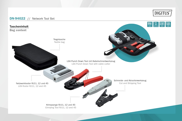 Actual product image Digitus network toolkit (Tool)