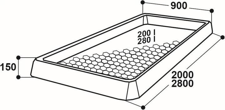 Actual product image Suevia High density polyethylene claw tray