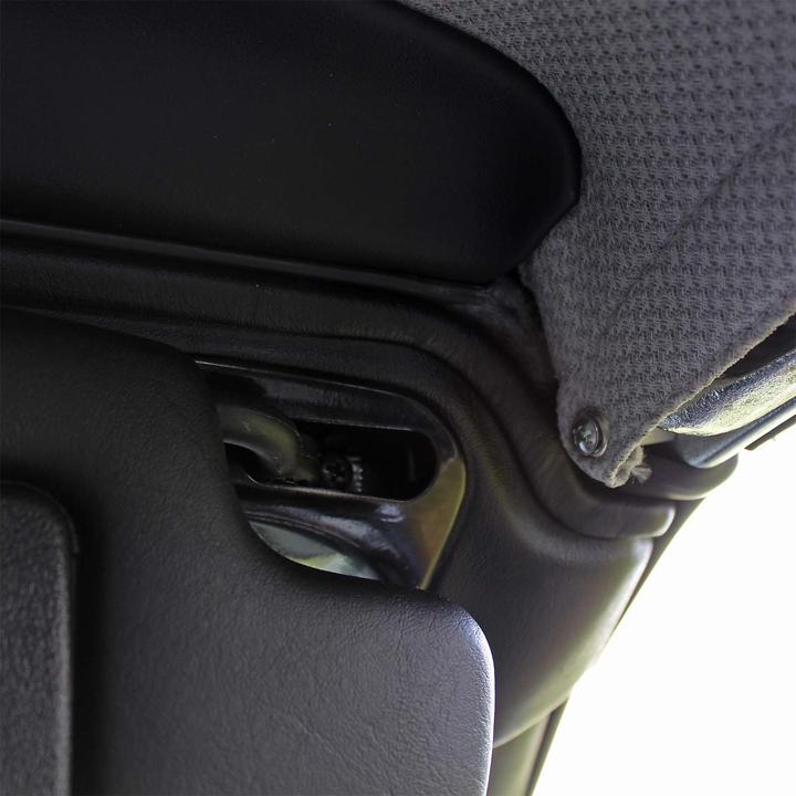 Actual product image Wiltec Sun Visor Pivot Trim Cap compatible with Mercedes SL R129 W124 black metal mount cap Right Side