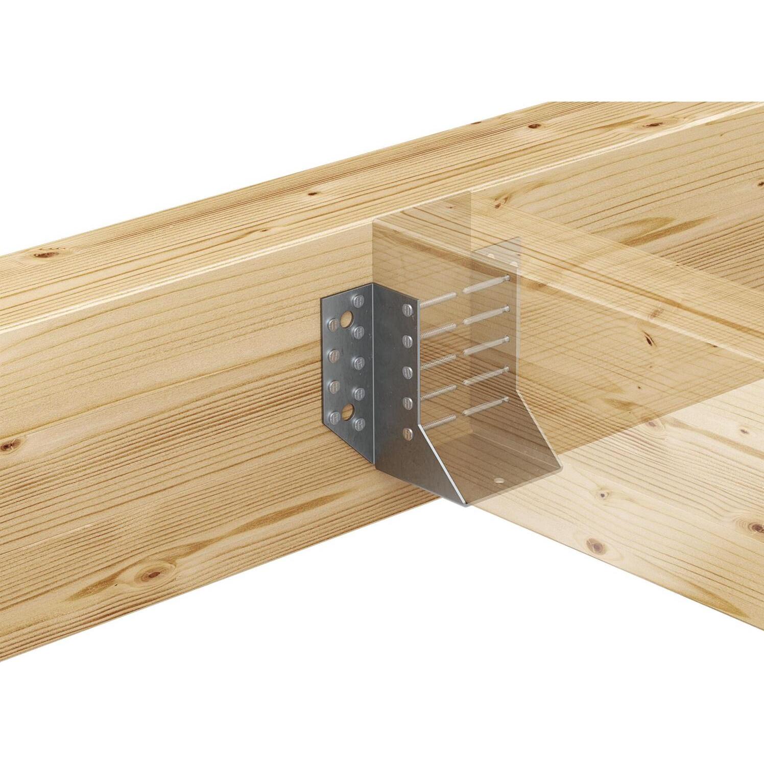 Thumbnail - GH, Baubeschläge + Holzverbinder, Balkenschuh Kombi 04 aussenliegend 100x170 - Stahl feuerverzinkt (Balkenschuh, 1 Stk.)