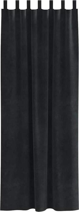 Actual product image vidaXL Blackout curtains with loops 2 pieces black velvet (140 x 260 cm)