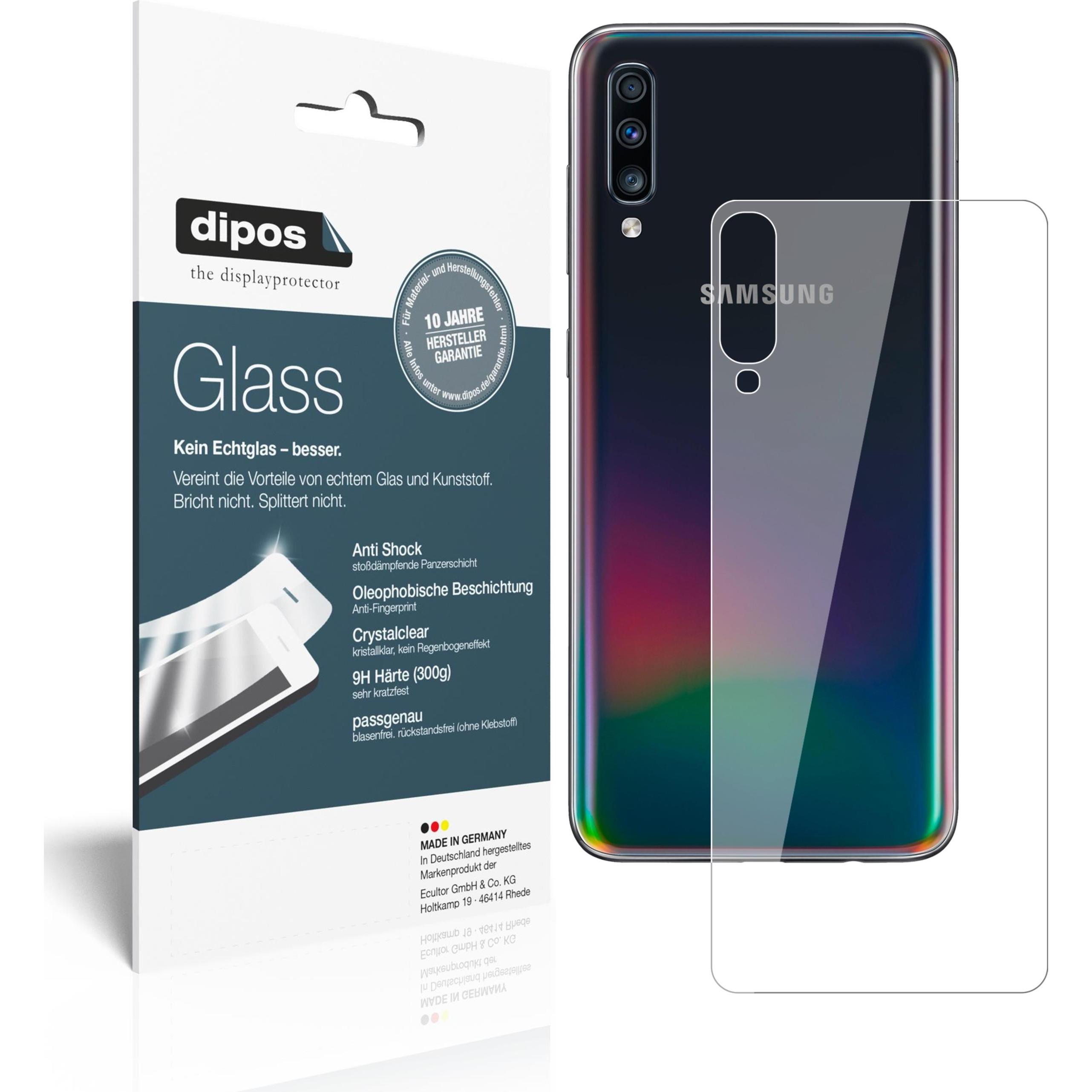 Dipos Displayschutz Anti-Shock (2 Stück, Samsung Galaxy A70S), Smartphone Schutzfolie, Transparent
