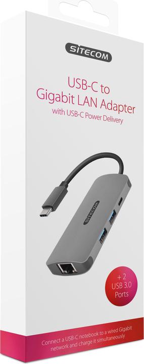 Immagine prodotto Sitecom CN-378 Adattatore di rete (USB-C, 3 porte)