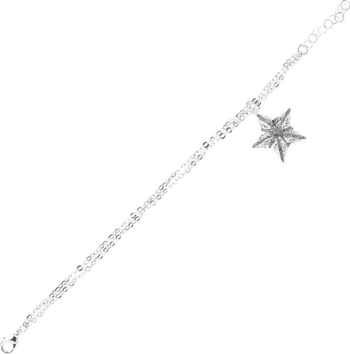 Produktbild Ottaviani Rhodium-plated bronze bracelet with black diamond glitter (Bronze)