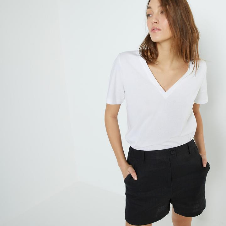 Produktbild La Redoute Collections T-Shirt mit V-Ausschnitt (L)
