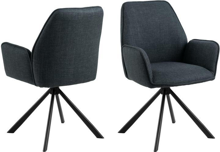 AC Design Stuhl Glenda, 2 Stück, Anthrazit