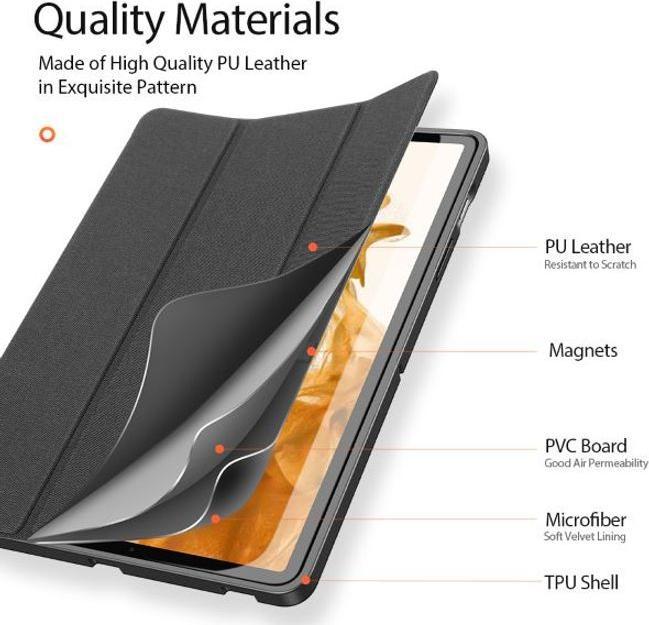 Productafbeelding Dux Ducis Etui Domo Samsung T870 / T875 Tab S7 11 / X700 / X706 Tab S8 zwart (Galaxy Tab S7, Galaxy Tab S8)