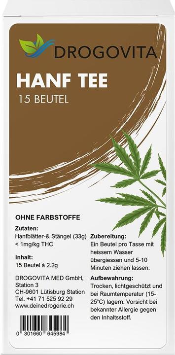 Produktbild Drogovita Hanftee in Filterbeutel Tees (500 g)