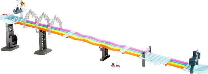 Actual product image Hot Wheels Mario Kart Rainbow Race Set playset